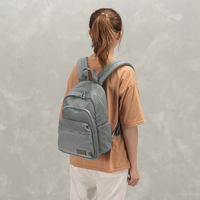 Backpack-Multi-compartment water-repellent backpack-6390-30-Multiple colors to choose from - Backpacks - Nylon Gray