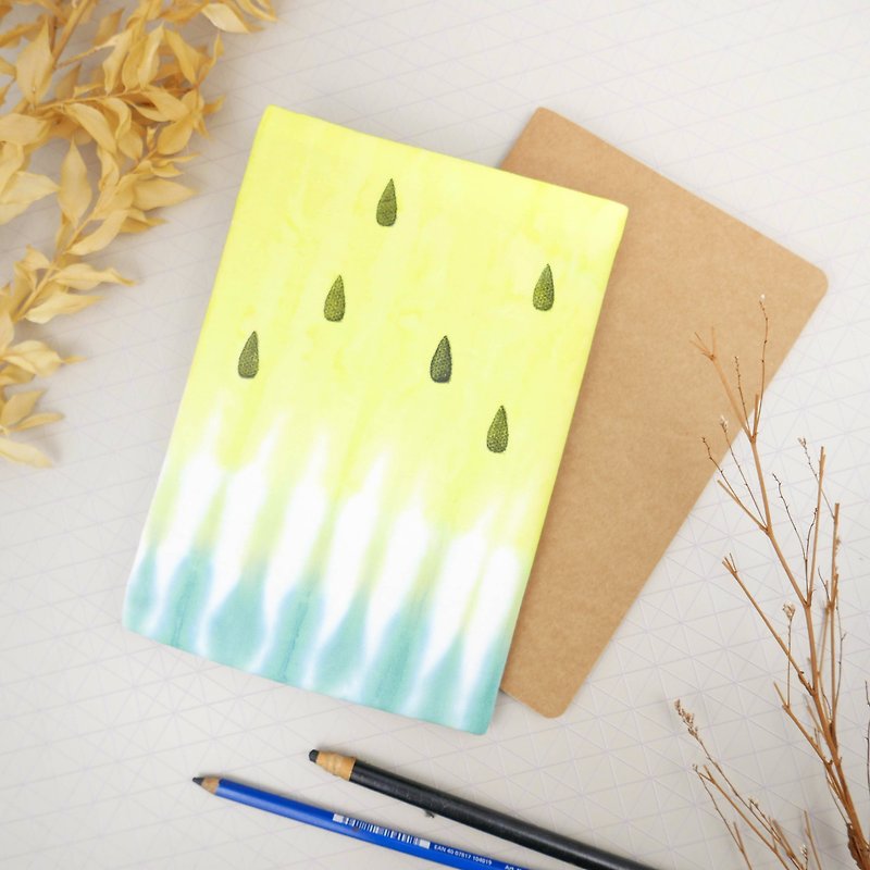 Watermelon | Tie dye A5 Book Cover - Notebooks & Journals - Cotton & Hemp Yellow