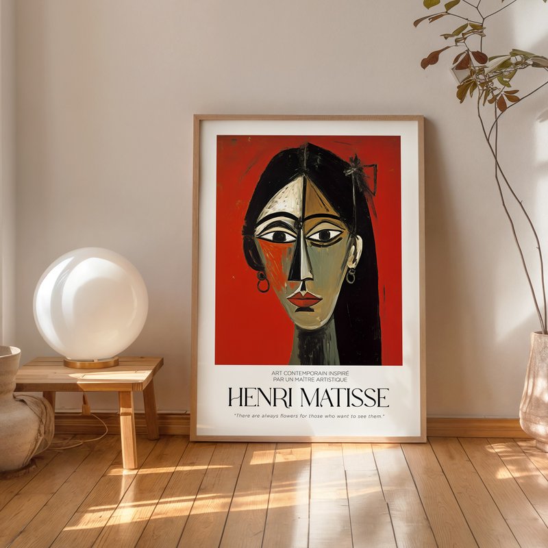 ソウル・イン・サイト / マティス風 現代イラストレーション 掛絵 絵画コア ポスター フレームレス絵画 装飾画 - ポスター・絵 - 紙 