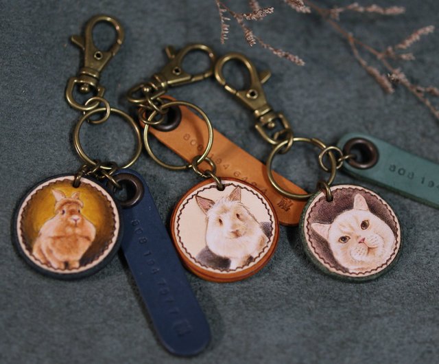 Customized hairy kids dog series/young card key ring/cat/dog/knock