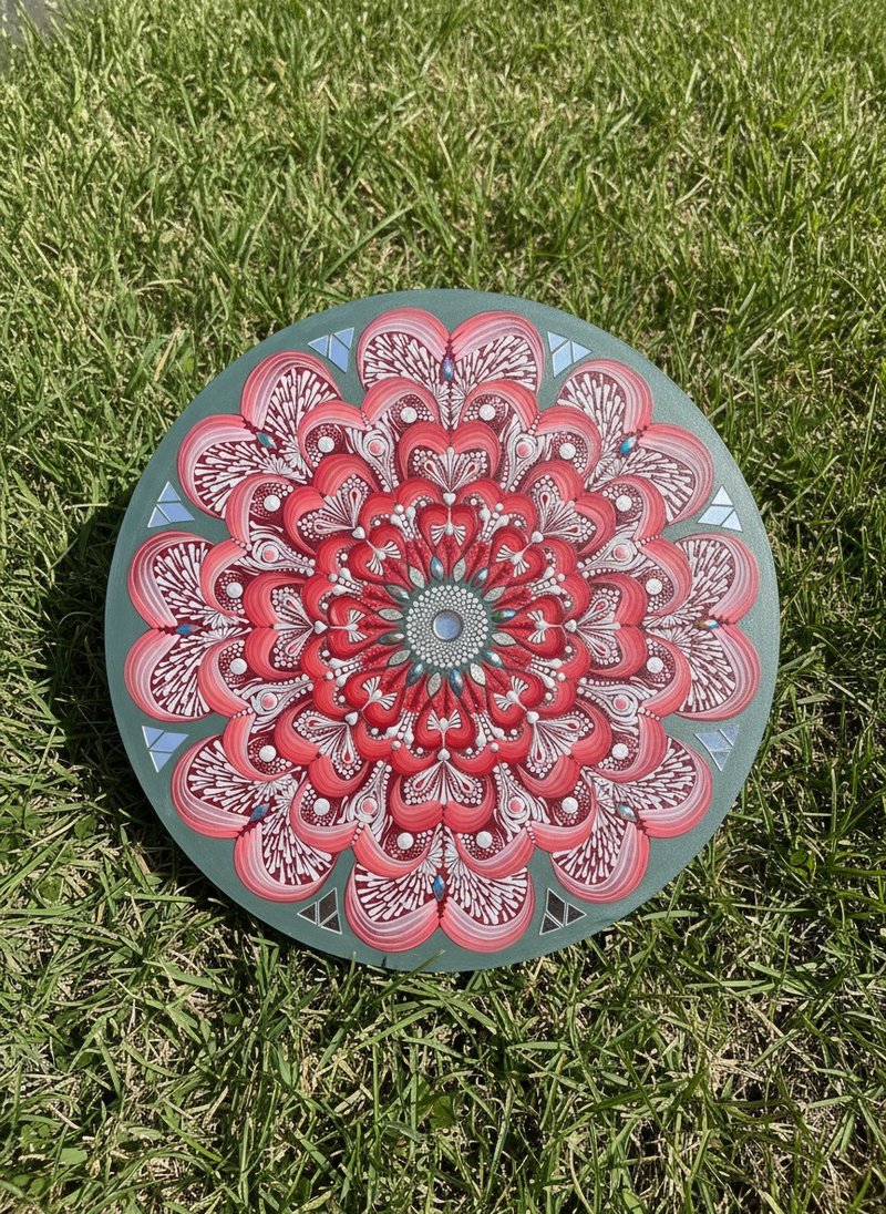 愛の拡散 ドット曼荼羅画 ウォールアート - 置物 - その他の素材 