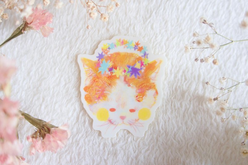 星輪なねこステッカー - 貼紙 - 紙 