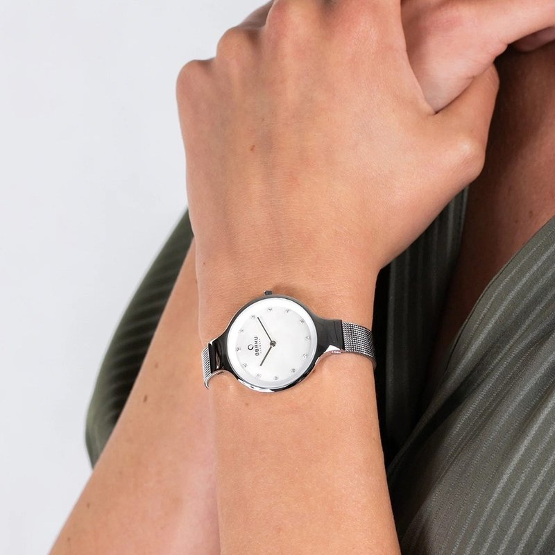 OBAKU 星光眷戀米蘭時尚腕錶-白鋼/33mm - 女錶 - 不鏽鋼 多色