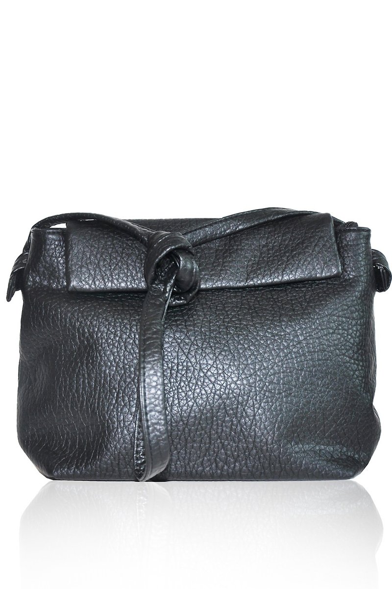 ARIELLE FAUX LEATHER SHOULDER BAG - Messenger Bags & Sling Bags - Paper Black