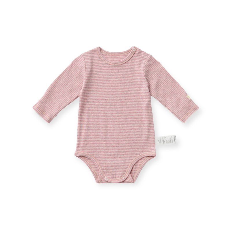 Bodysuit, Pullover, Long Sleeve in Cloudy Pink × Nude. - Onesies - Eco-Friendly Materials Pink