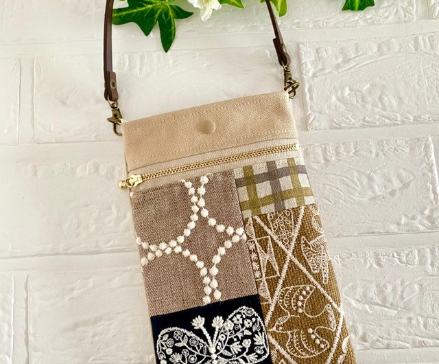 ミナペルホネン パッチワーク スマホポーチ porch minaperhonen