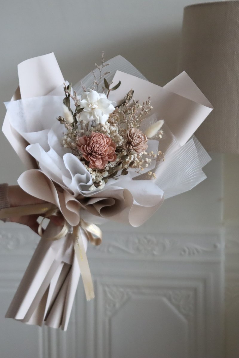 焦糖 乾燥花花束 - 乾燥花/永生花 - 植物．花 卡其色