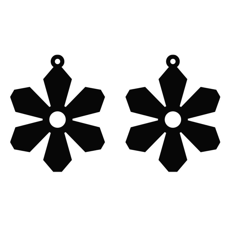 Flower earrings svg, flower earrings template, flower earrings pdf, Cricut, SVG - 圖文模板設計 - 其他材質 