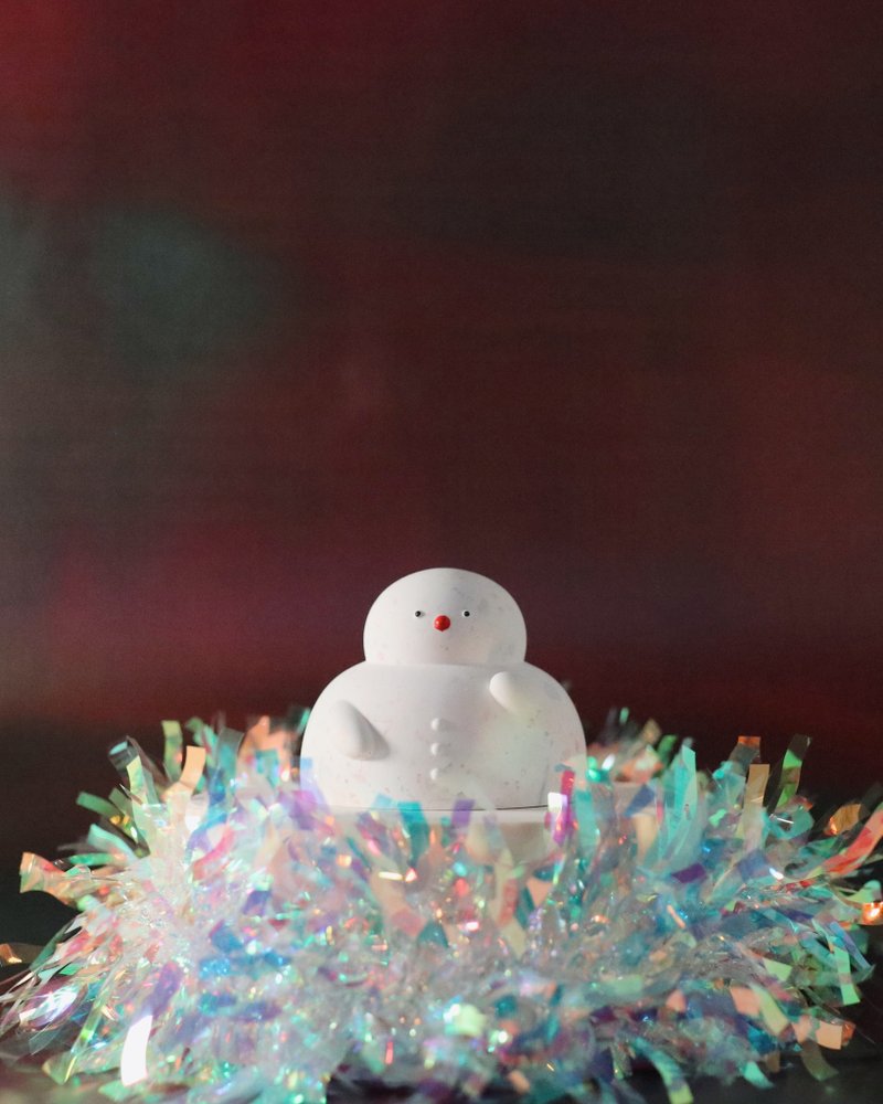 ぽっちゃりスノーマン ディフューザーストーン プレゼント交換に最適 - キャンドル・燭台 - その他の素材 ホワイト