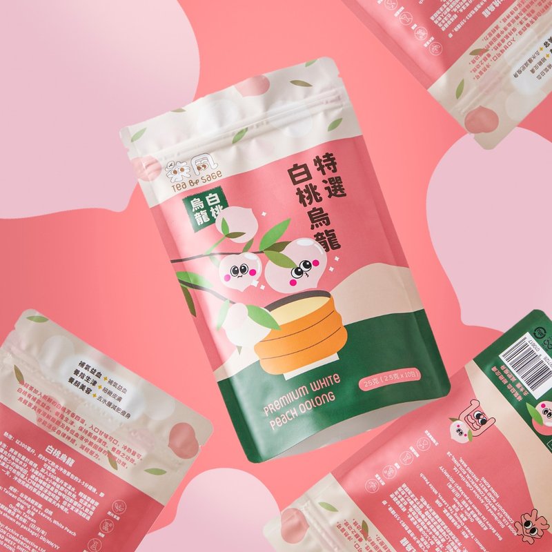 [Sage Tea Original Leaf Tea Bags - Corded] Daily Series White Peach Oolong 10 Pack - ชา - อาหารสด ขาว