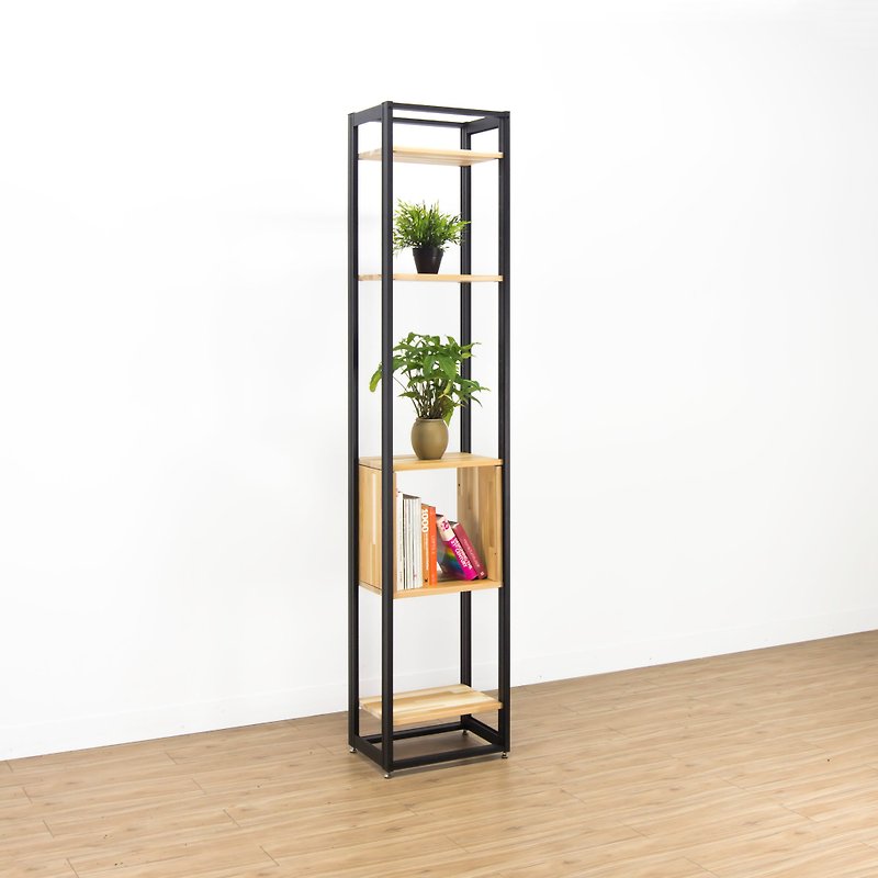 Creesor-Shido 30 Industrial Style Bookcase Display Stand - Bookshelves - Other Metals Black