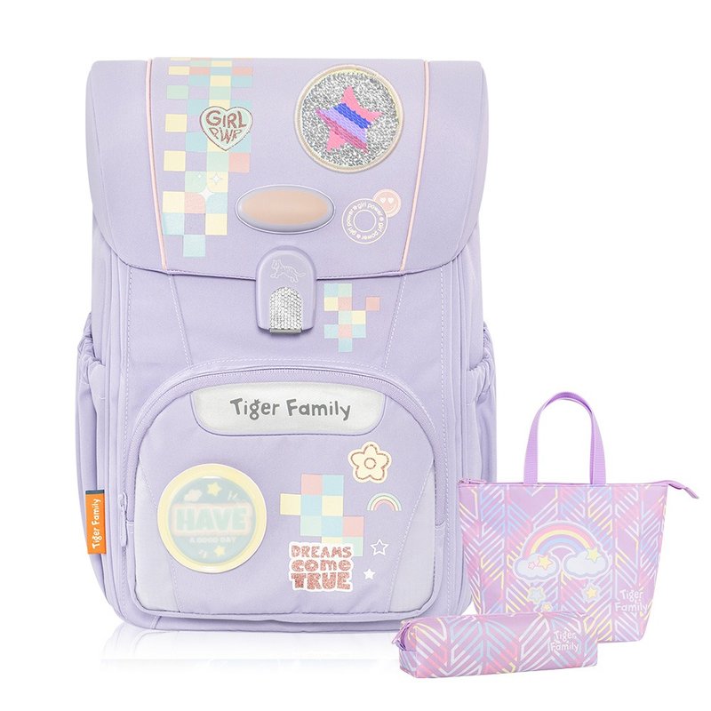 Tiger Family Leap to Protect the Ocean Series Ultra-Lightweight Backpack Pro 2S - Soft Pink and Purple - Backpacks - Waterproof Material Purple