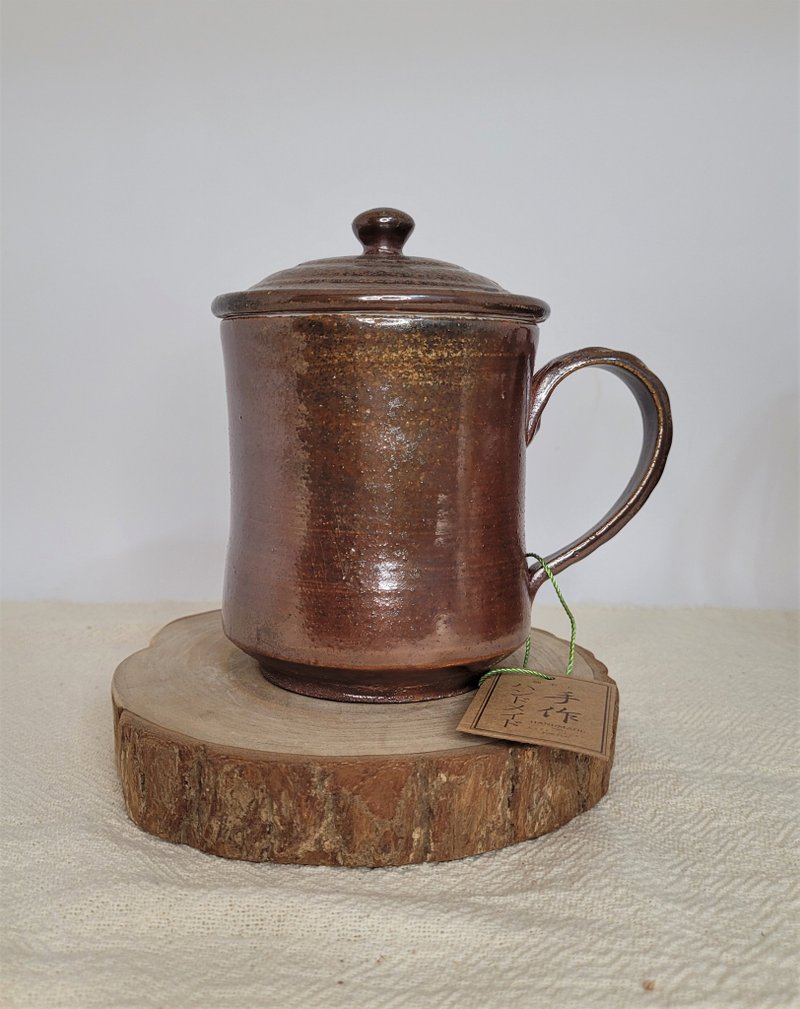 柴燒有蓋茶杯 /柴燒瓷土蓋杯 - 茶壺/茶杯/茶具 - 瓷 