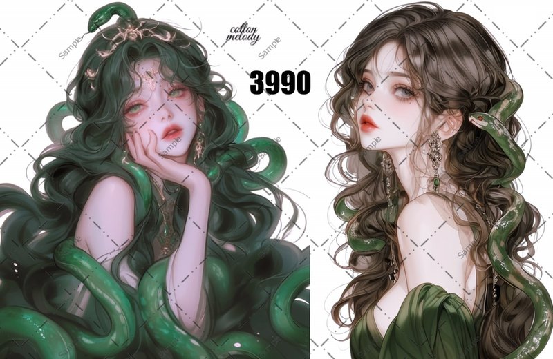 original sticker no.3990 人物ステッカー オリジナルステッカー オリジナル人物ステッカー 装飾ステッカー cotton melody - 貼紙 - 紙 