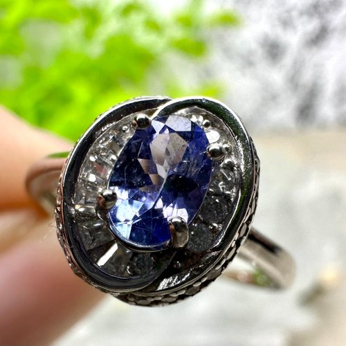 ダンザナイトダイヤリング タンザナイト タンザナイト宝石石ダイヤモンド カット S925