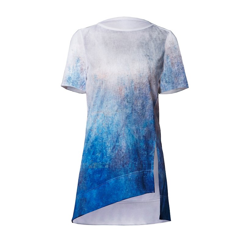 T-Cool "Scratched Metal" Long T-Shirt - Women's T-Shirts - Other Materials Multicolor