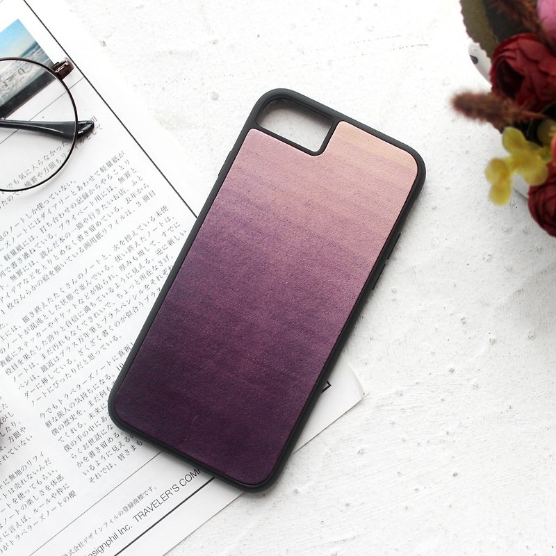 紫色iphone11pro 78 plus x xs max xr 皮革手機殼 保護殼 客製化 - 手機殼/手機套 - 真皮 紫色