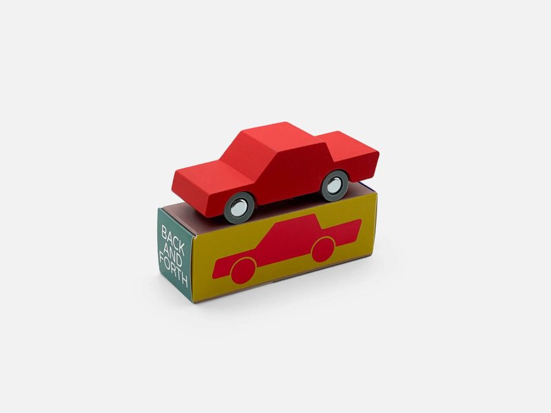 Waytoplay - Vintage Wooden Toy Car - Red - บอร์ดเกม - ไม้ 