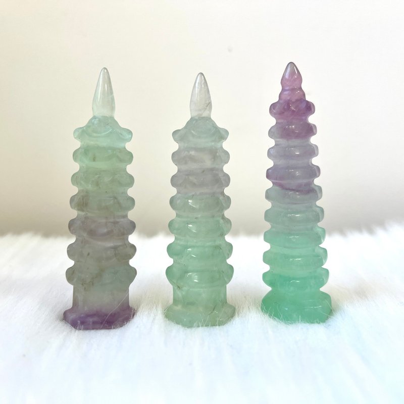 Stone Wenchang Tower | Crystal | Crystal Ornaments - ของวางตกแต่ง - คริสตัล หลากหลายสี