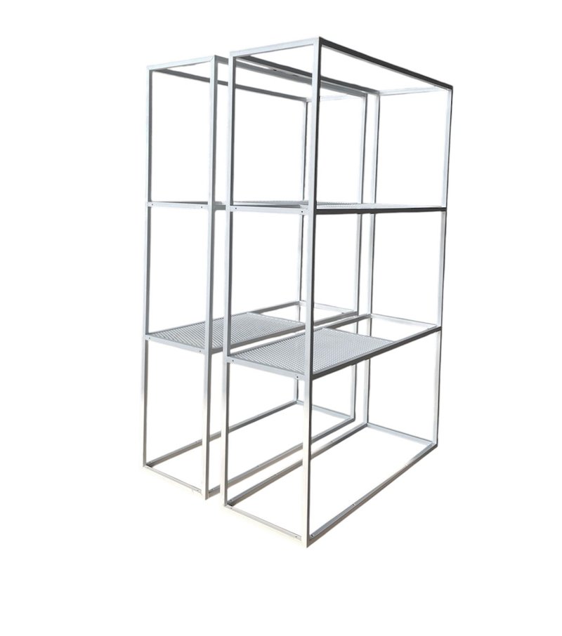 System cabinets, net racks, iron grid racks, potted plant racks, storage racks, display racks, flower racks, customized services. - Storage - Other Metals White