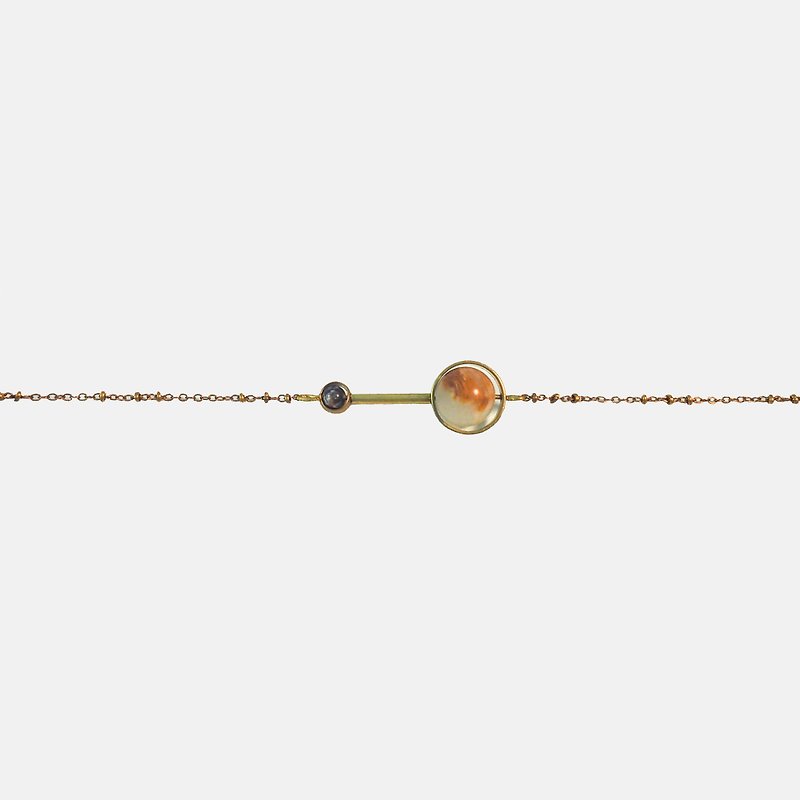 Raindrop ' Bead Chain Bracelet - สร้อยข้อมือ - เครื่องเพชรพลอย สีทอง