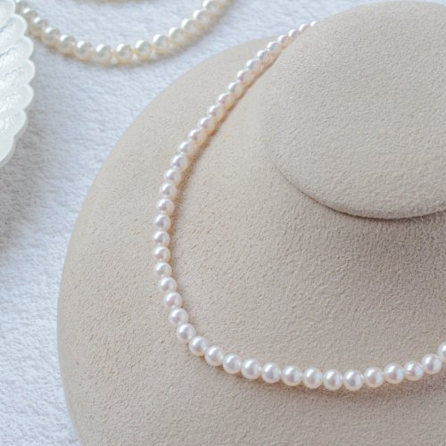 JEWELRY and PEARL FUKUDA Akoya 天然珍珠項鍊 5.5-6.0mm 海水Akoya珍珠 日本製造