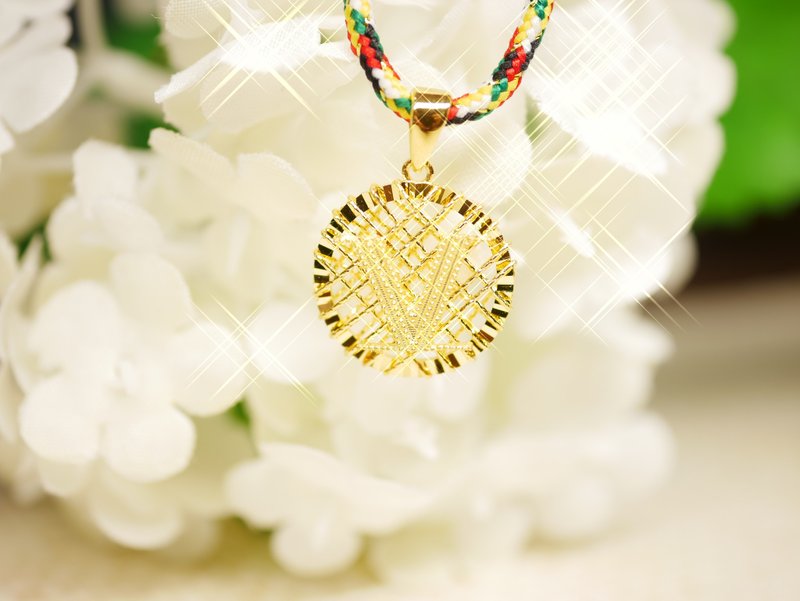 Gold pendant-V pendant-5G craft pure gold pendant - สร้อยคอ - ทอง 24 เค สีทอง