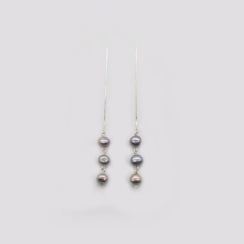Drip Pearl Earring - Earrings & Clip-ons - Pearl Silver