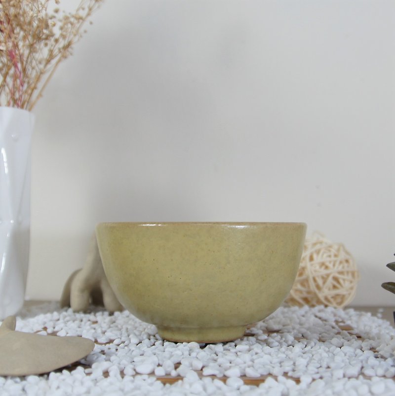 鉄黄bowl、茶bowl、rice約280ml - 茶碗・ボウル - 陶器 イエロー