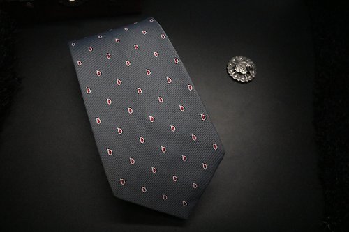 壞紳士 高級灰小水滴真絲領帶/休閒百搭型男necktie