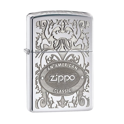 Zippo 【ZIPPO官方旗艦店】 皇冠火焰防風打火機 24751