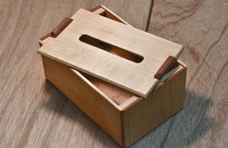 Handcrafted Maple Black Walnut Tissue Box - Storage - Wood 