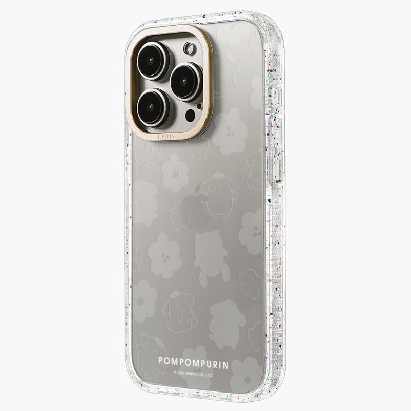 Transparent flower window - Pudding Dog co-branded transparent frame standard version/magnetic version iPhone anti-fall case - เคส/ซองมือถือ - วัสดุอีโค สีใส