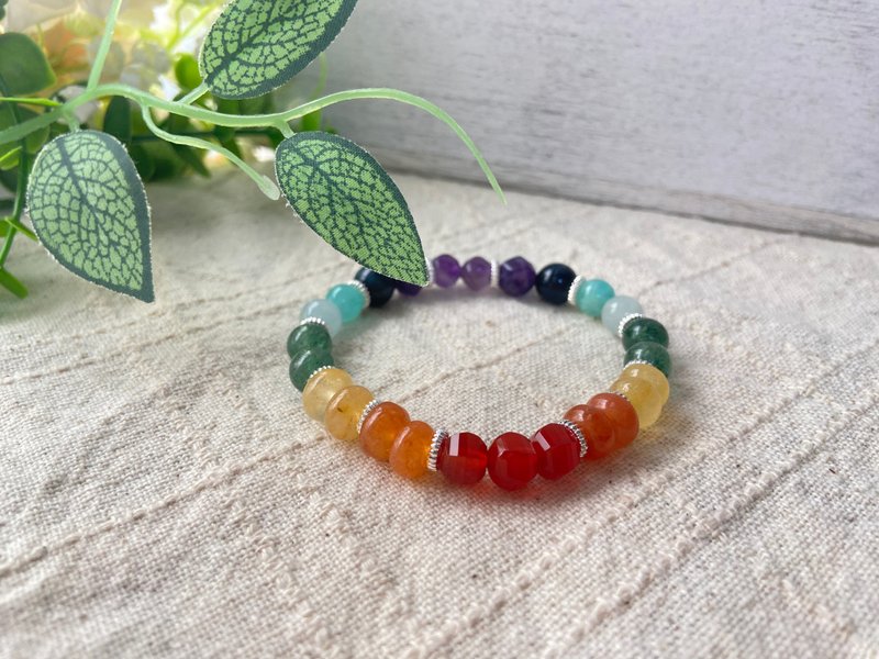 七脈輪3號 - 手鍊/手環 - 半寶石 多色