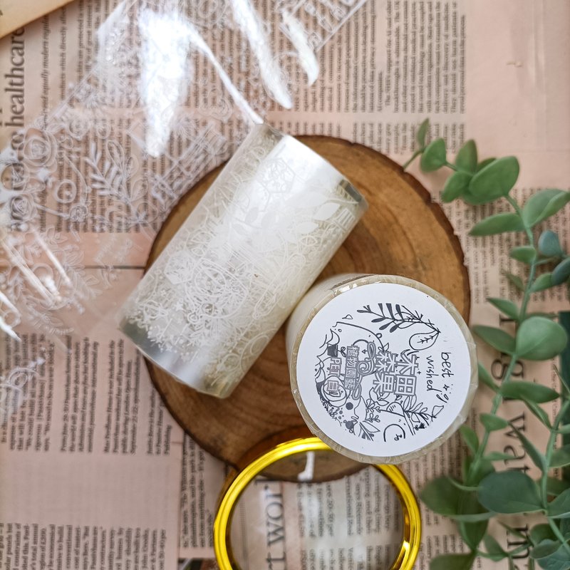 NO 231-1雜貨風-植物園藝-白線款 Sundries-Plants Gardening - 紙膠帶/和紙/PET - 塑膠 多色