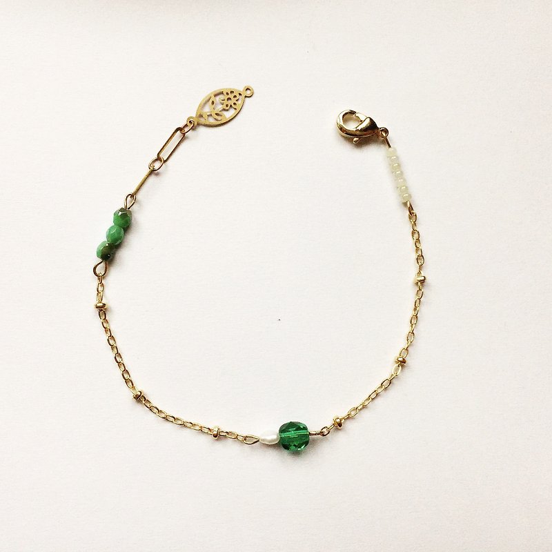 Green candy bracelet - Bracelets - Other Metals Green