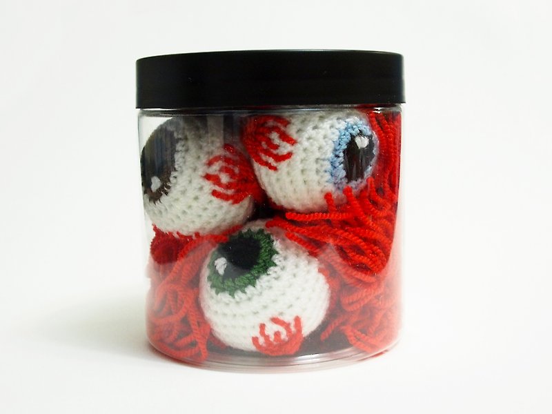Acrylic Items for Display Red - Halloween eyeballs plush (6 pc) in a jar