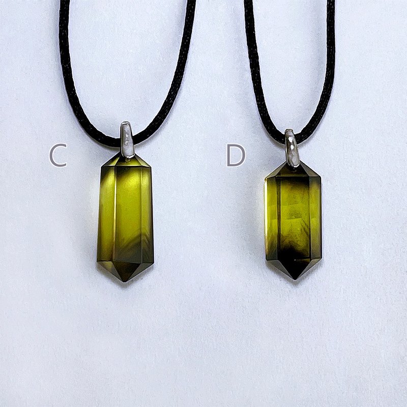 Gemstone Magic Crystal Zeus Citrine Hexagonal Pillar Necklace - Necklaces - Gemstone Yellow