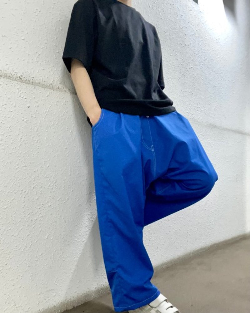 サルエル101 真っ青バージョン - 男長褲/休閒褲 - 其他材質 藍色