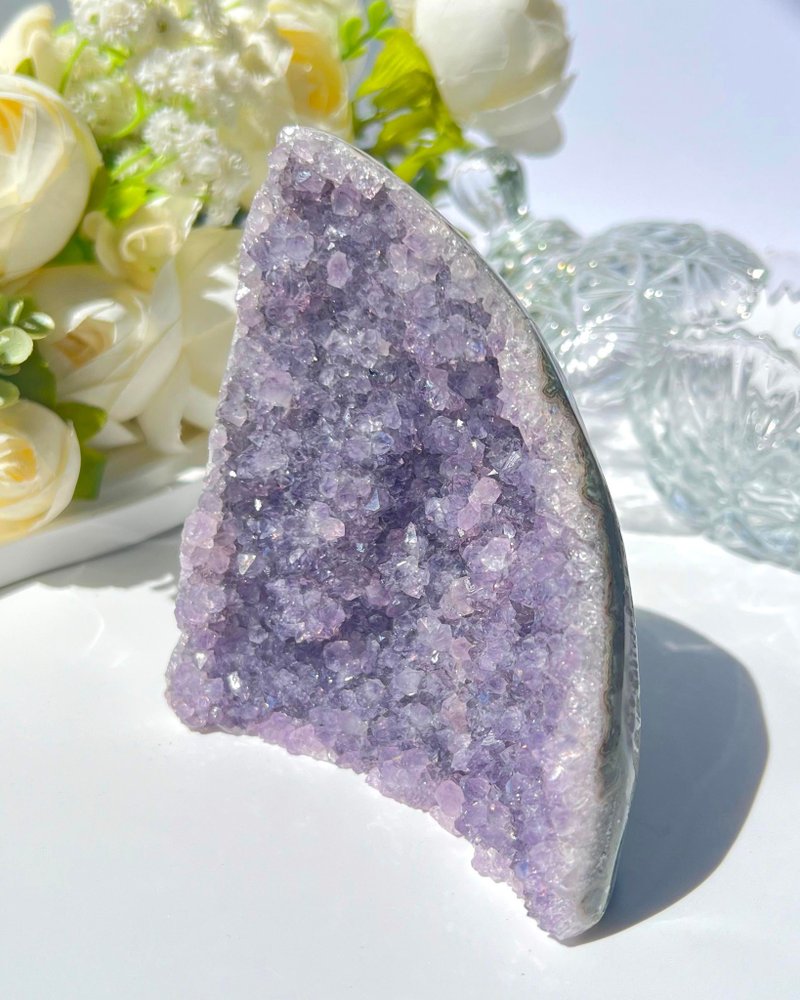天然巴西薰衣草紫水晶簇擺件 - 擺飾/家飾品 - 水晶 紫色