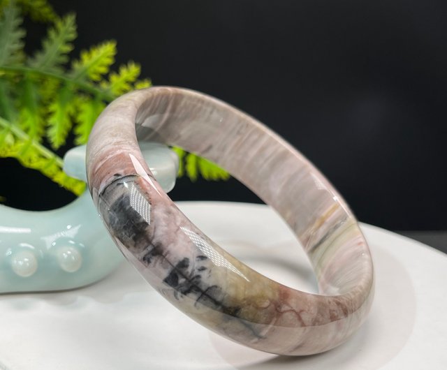 高品質ビルマ木翡翠ブレスレット 61 ミリメートル氷湿った高磁器