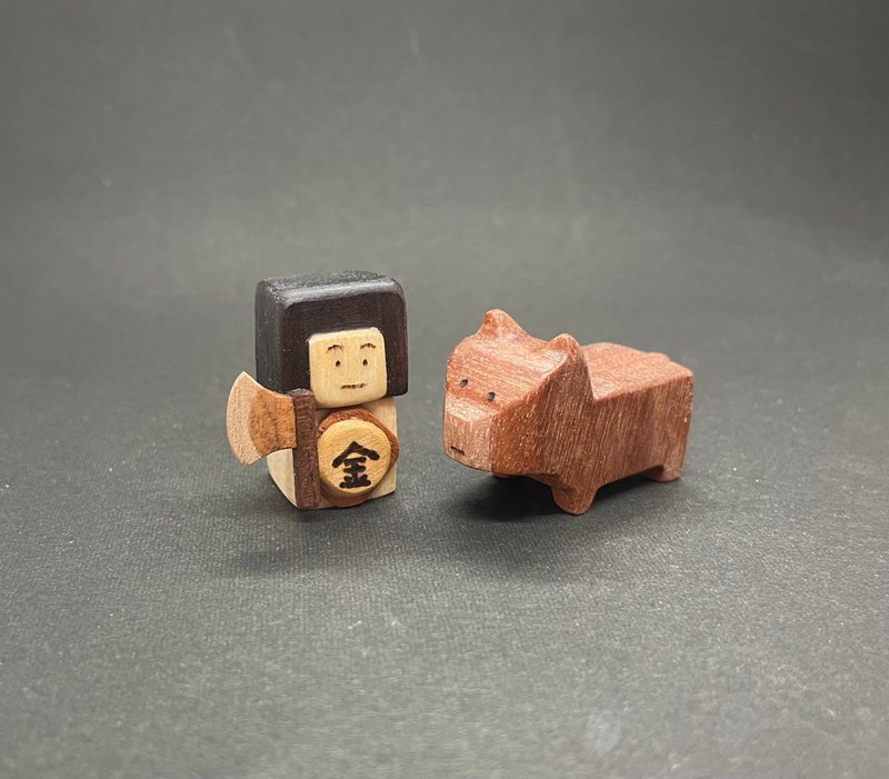 スクエアシリーズ　金太郎 - 擺飾/家飾品 - 木頭 咖啡色