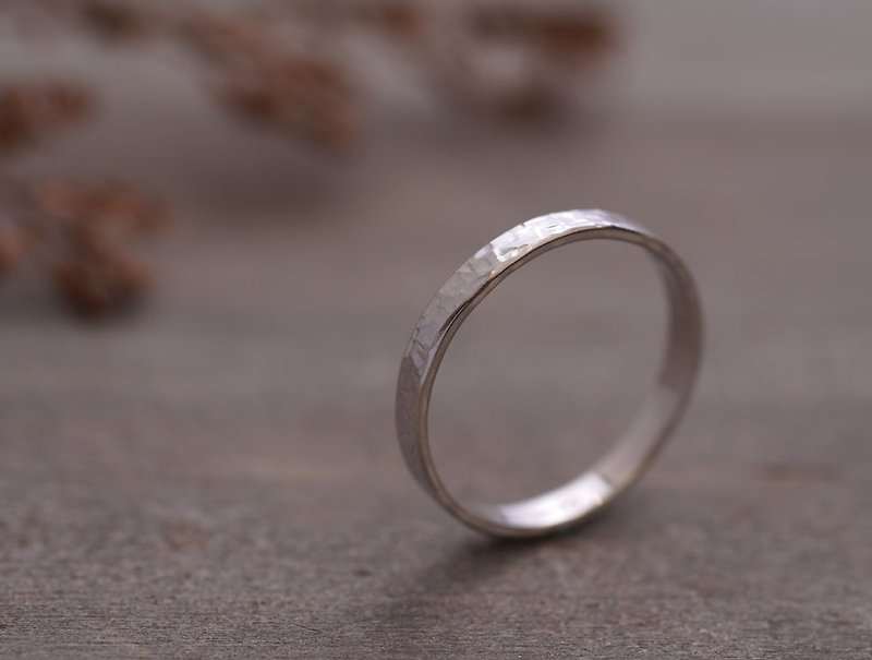 ni.kou sterling silver irregular pattern single ring women's end ring - General Rings - Other Metals 