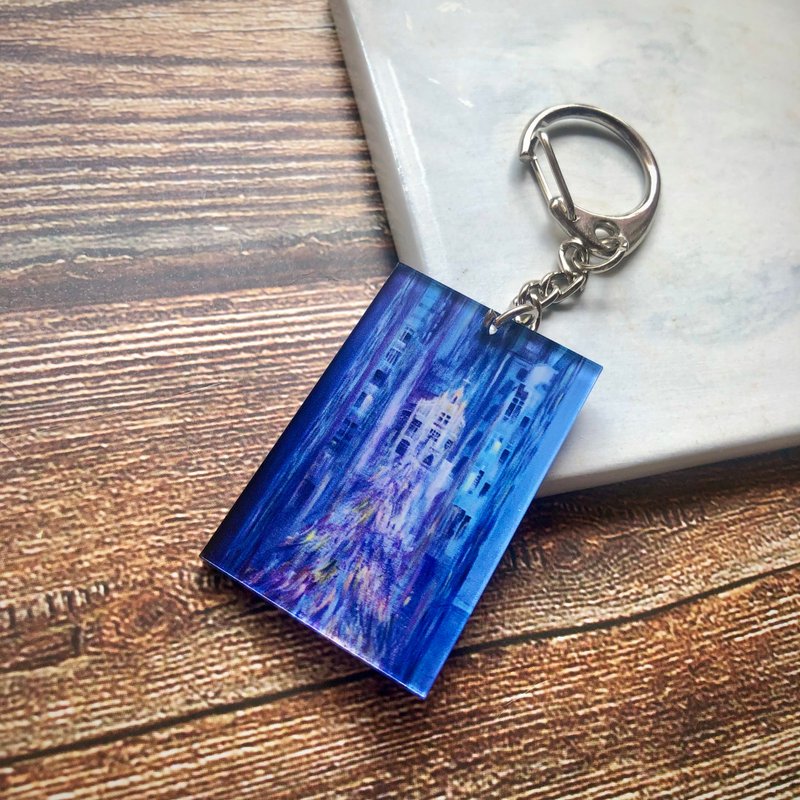 Hong Kong Scenery Keychain-Light-(Sai Ying Pun Western Street) - Keychains - Acrylic Multicolor