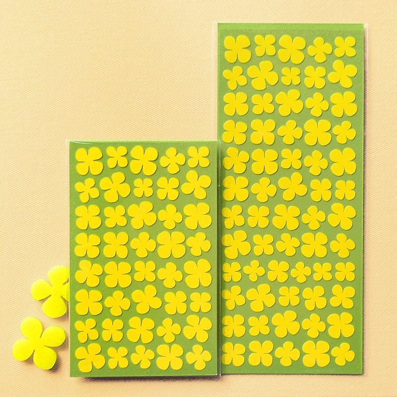 Brassica Flower Stickers - Stickers - Waterproof Material Yellow