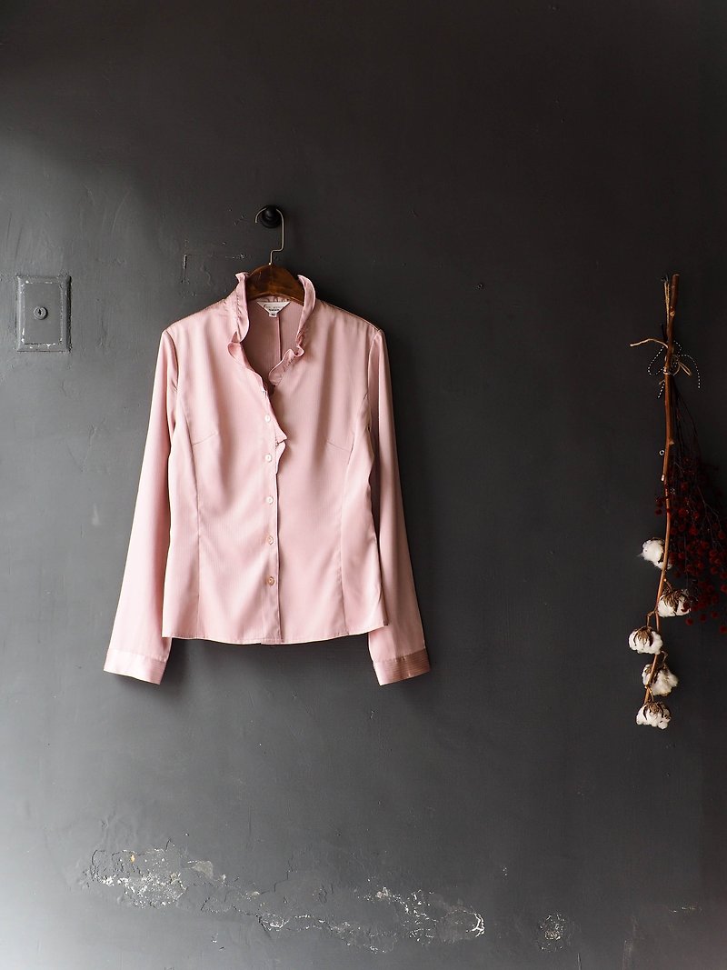 River Hill - Aichi Yuko another on young girls sleepwalking garden antique silk shirt jacket coat shirt oversize vintage - เสื้อเชิ้ตผู้หญิง - ผ้าไหม สึชมพู