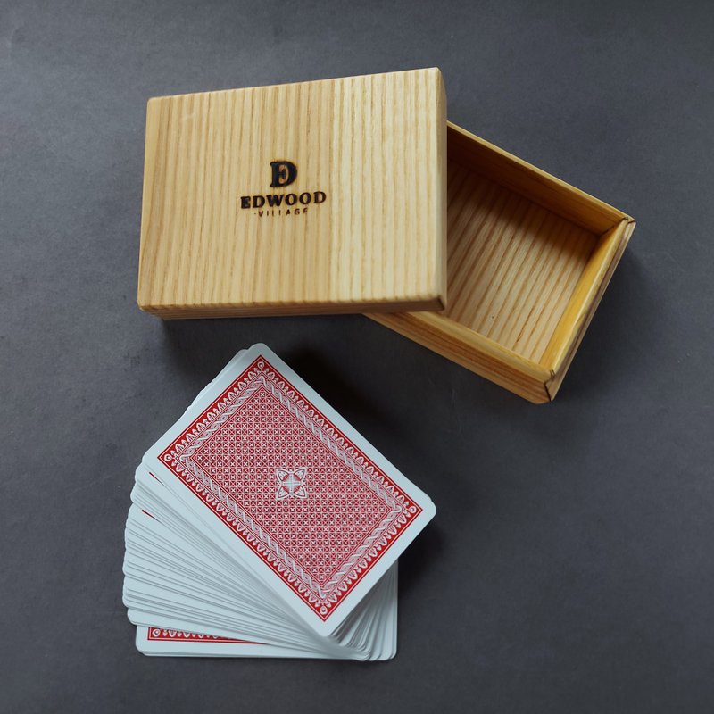 Wood box for playing cards - 桌遊/卡牌 - 木頭 咖啡色