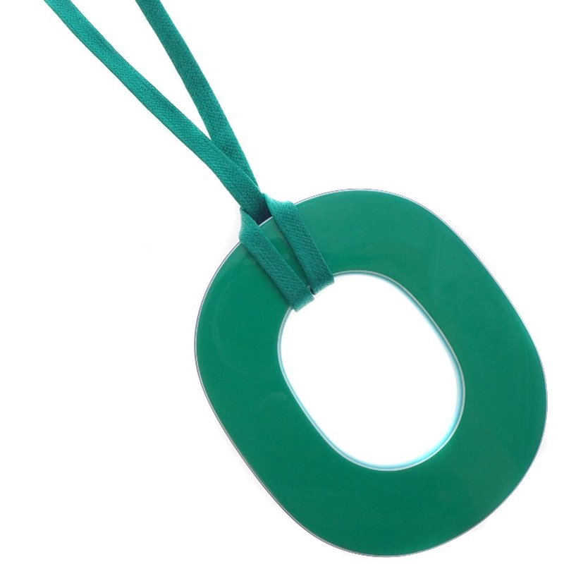【日本直送】エルメス HERMES イスム ピグマン ネックレス 052880FL ラッカー × シルク 緑 約25.9g レディース【中古】 - 項鍊 - 橡膠 綠色