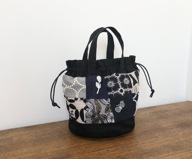 ミナペルホネン パッチワーク 巾着バッグ3 ハンドメイド トートバッグ