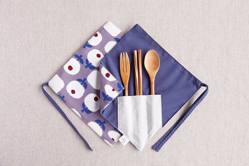 [A corner chopstick set] - sleepwalking sugar flower - Cutlery & Flatware - Cotton & Hemp Purple